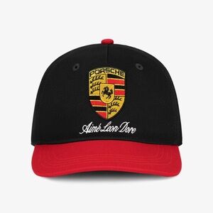 Aime Leon Dore ALD Porsche Colorblock Logo Hat Adjustable Cap Jet Black / Multi